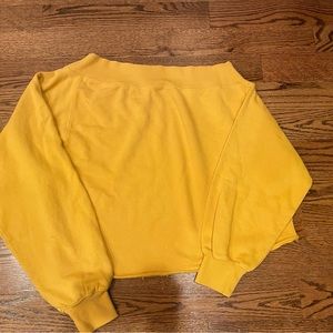Yellow Free People off the shoulder sweater